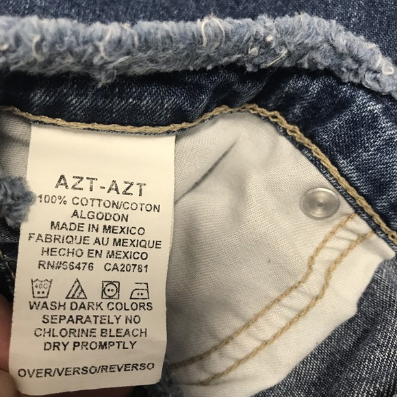 NWT Tommy Hilfiger 9 JRS Denim Mini Skirt Frayed Waist Straight Blue Jean 14.5L - Picture 6 of 8